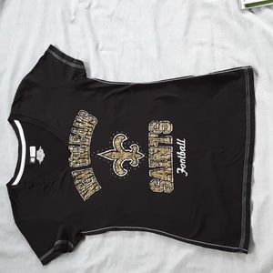 New Orleans Saints t-shirt black women's size medium NFL team apparel